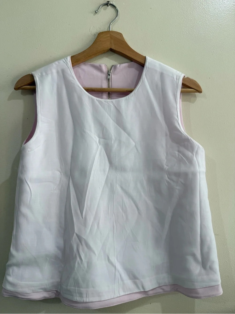 Achro Sleeveless Pale Pink Round-Neck Blouse by Theory
